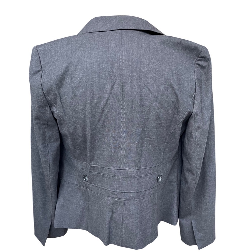 NWT Ann Taylor Women's Gray Wool Blend Stretch Blazer Jacket Size 12 Career - Picture 6 of 9